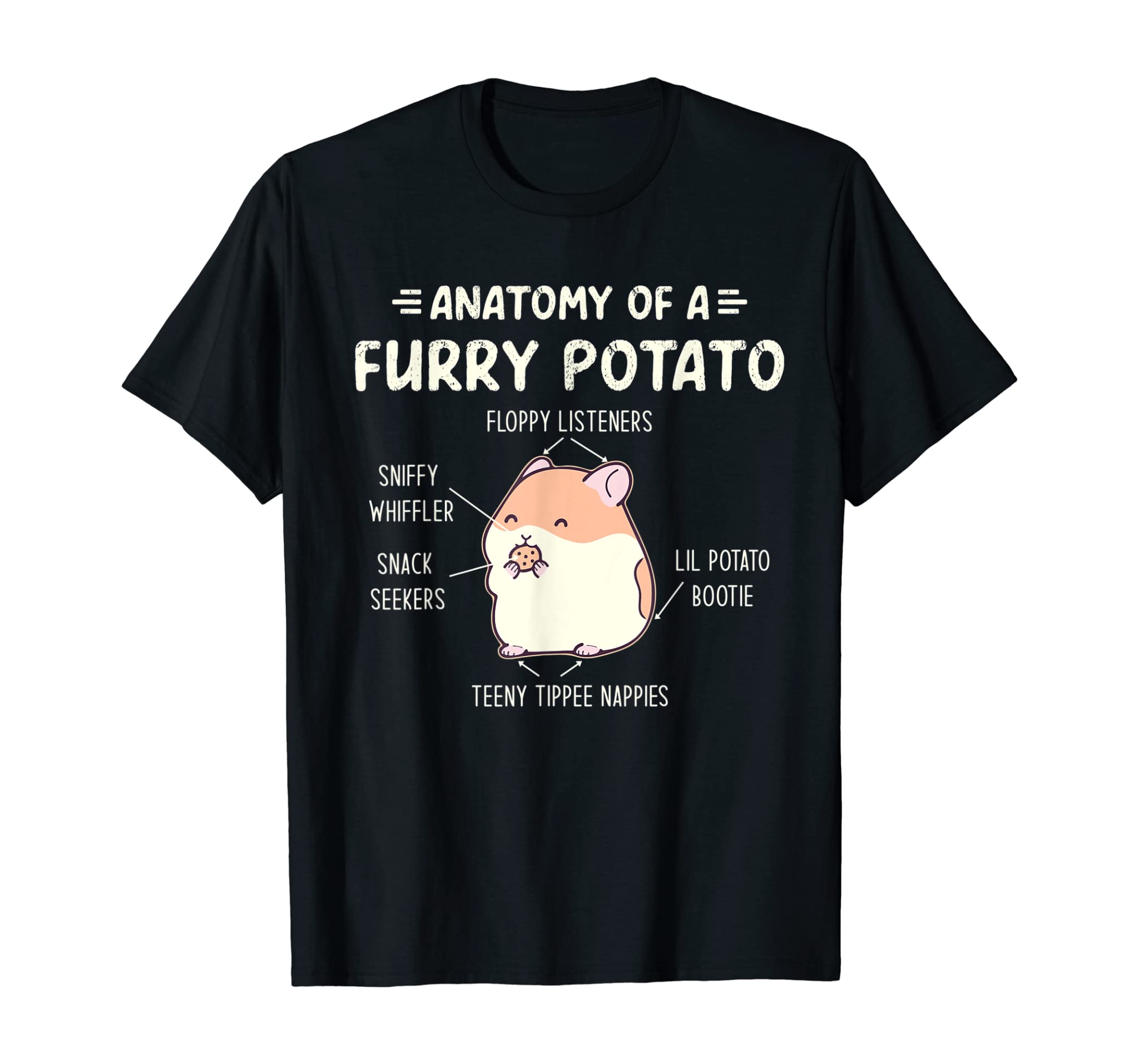 Anatomy Of A Furry Potato Guinea Pig Lover Gift T-Shirt