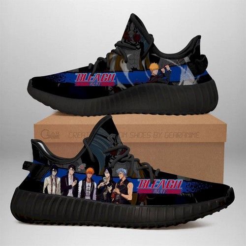 Bleach Yz Sneakers Anime Yeezy Sneakers Shoes Black For Sale