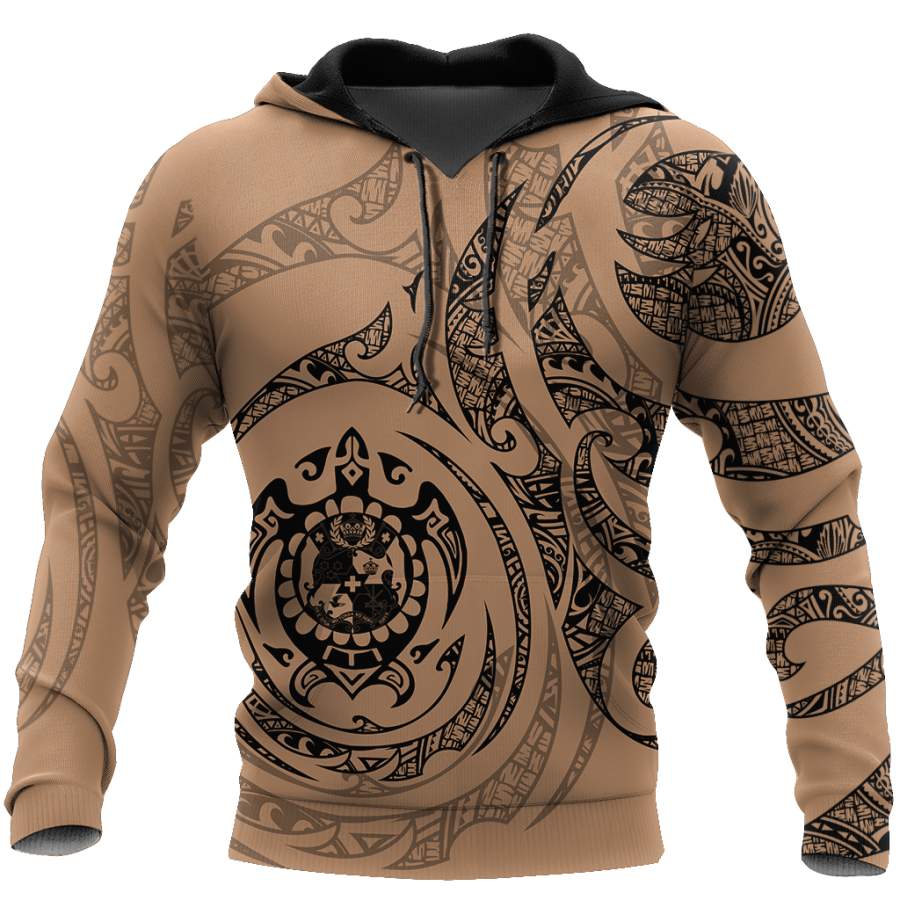 Tonga in My Heart Polynesian Tattoo Style 3D Printed Shirts AM180205