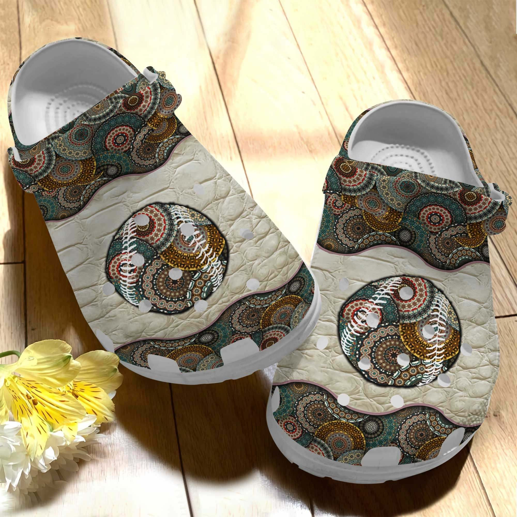 Baseball Ball Hippie Crocs Shoes Clogs For Hippie Girl – Peace Baseball Custom Crocs Shoes Clogs For Men Women