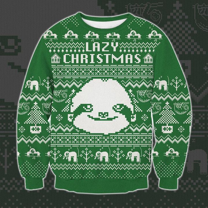 Sloth Lazy Christmas Ugly Sweater | Unisex | Full Size | Adult | Colorful | US1932