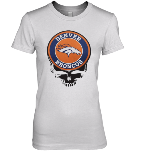 Denver Broncos Football Skull Premium Women’S T-Shirt