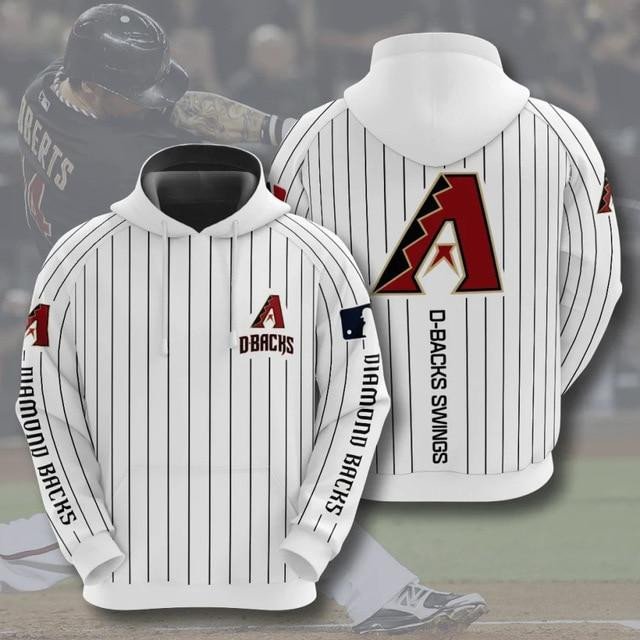 Arizona Diamondbacks Striped Casual Hoodie