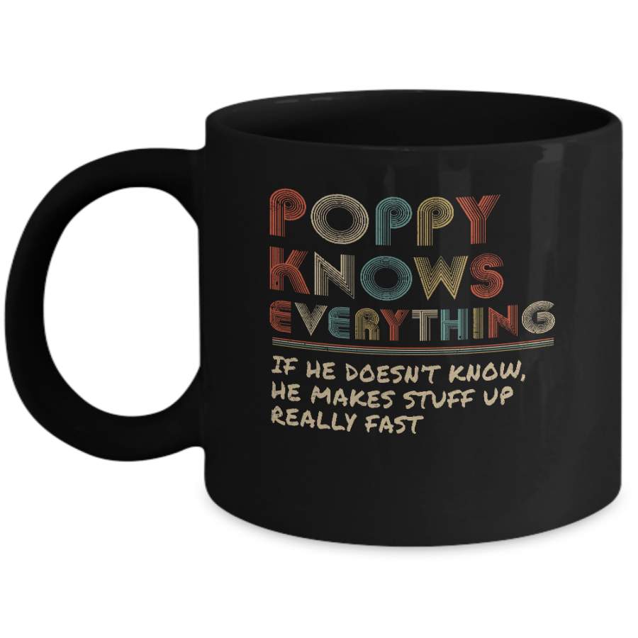 Poppy Know Everything Vintage Poppy Father’s Day Gift Mug