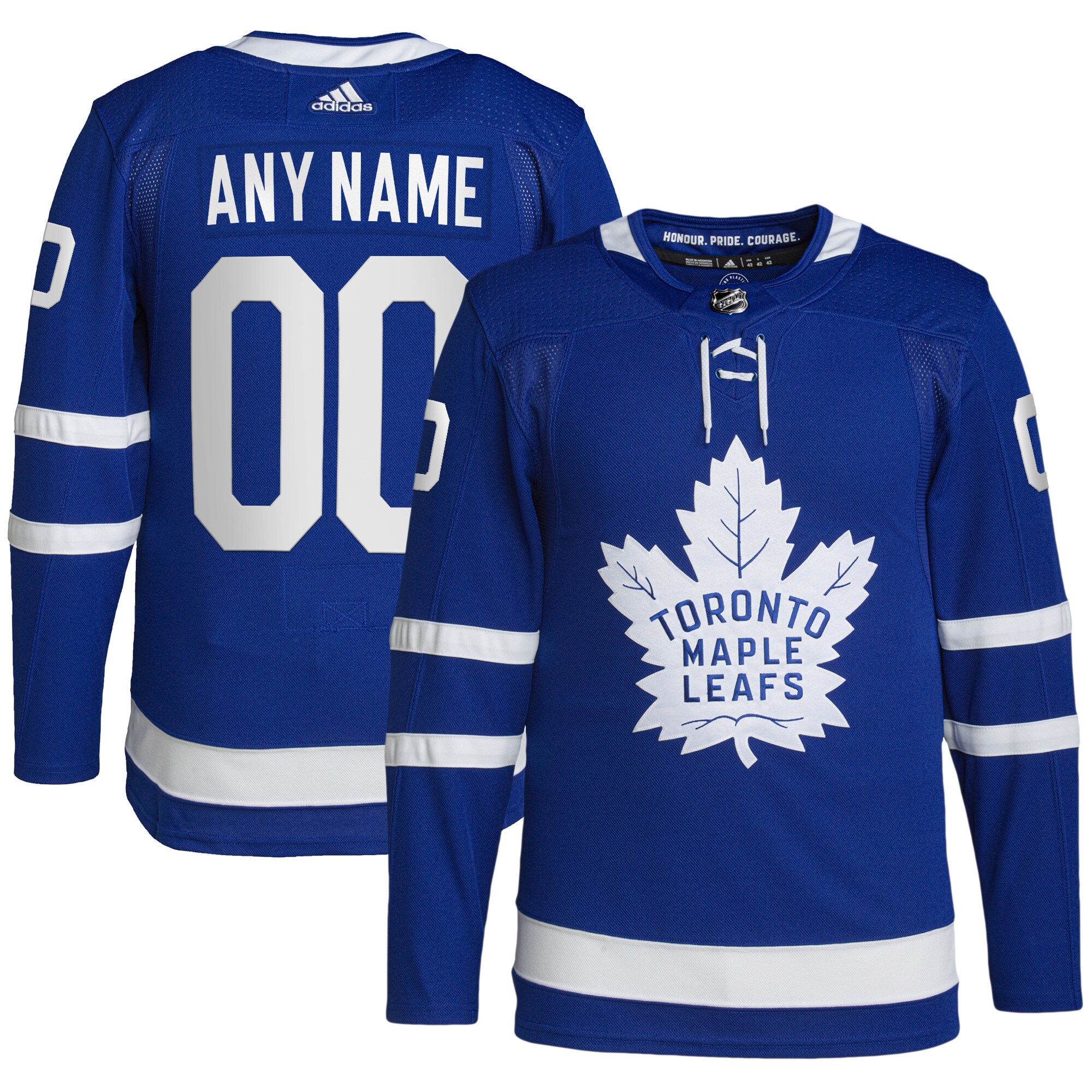 Men's Toronto Maple Leafs adidas Royal Home Primegreen Authentic Pro Custom Jersey