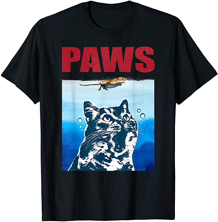 Paws Jaws Cat Fun Funny Kitten Kitty Lover Cat Paws Cat Gift T-Shirt