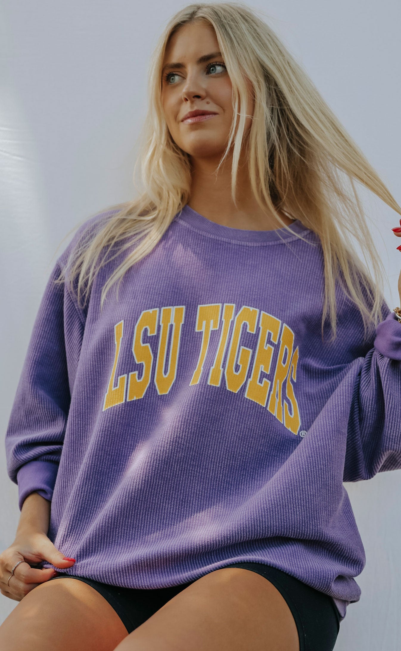 Charlie Southern: Lsu Corded Sweatshirt