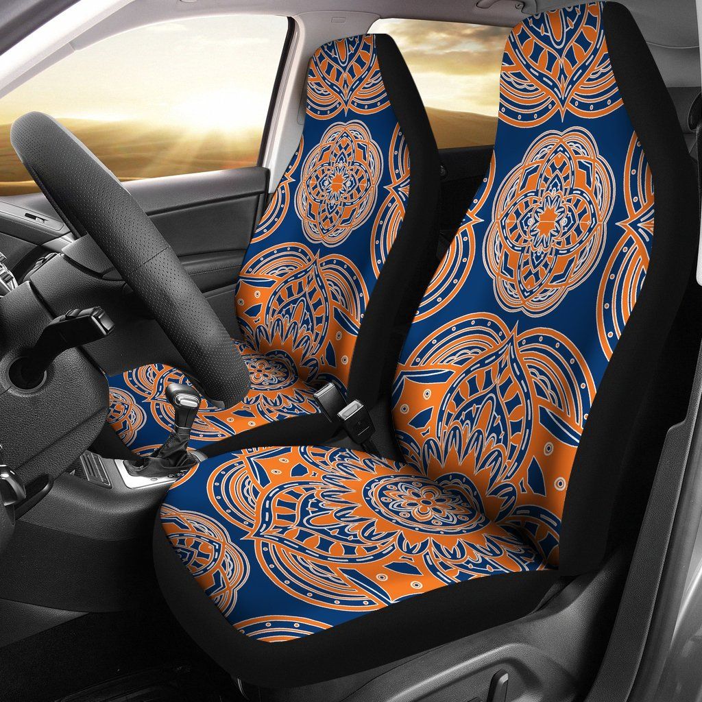 Houston Astros Fans Mandala Pattern Auto Seat Covers