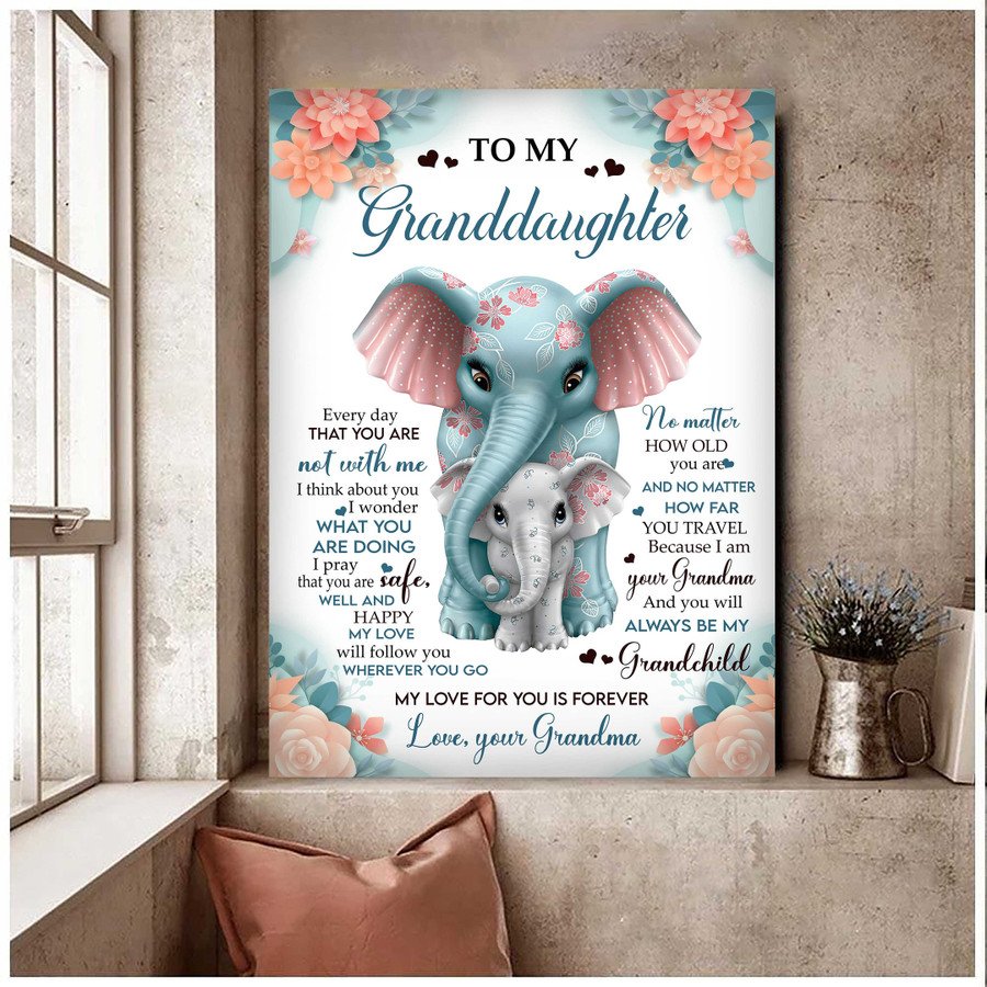 Personalized Elephant To My Mom Canvas Prints, Mother Canvas Prints Elephant Wall Art For Bedroom  – Posters Canvas Prints Wall Art