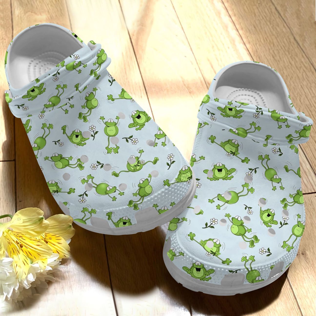 Frog Personalize Clog, Custom Name, Text, Fashion Style For Women, Men, Kid, Print 3D