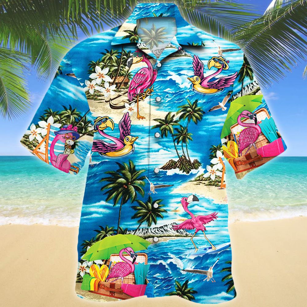 Flamingo Lovers Beach Vibe Hawaiian Shirt Ha30485