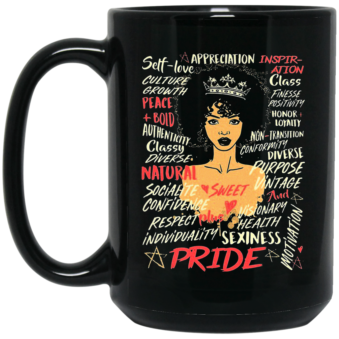 Black Girl Rock Pride Coffee Mug African American Melanin Afro Girls ...