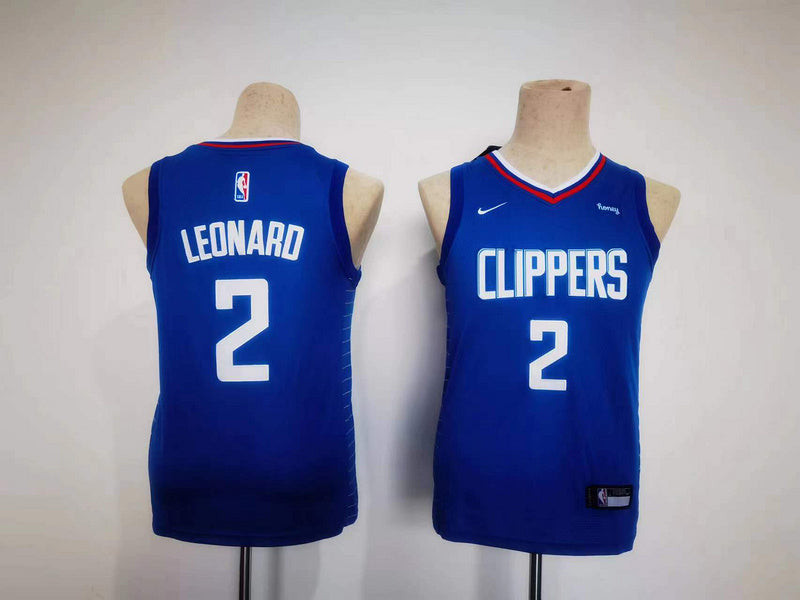 Youth Los Angeles Clippers #2 Kawhi Leonard Jersey Blue