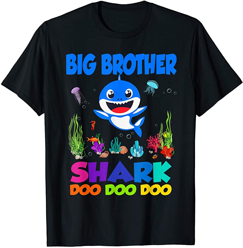 Cute Big Brother Shark Doo Doo Doo Funny Baby Shark Family T-Shirt