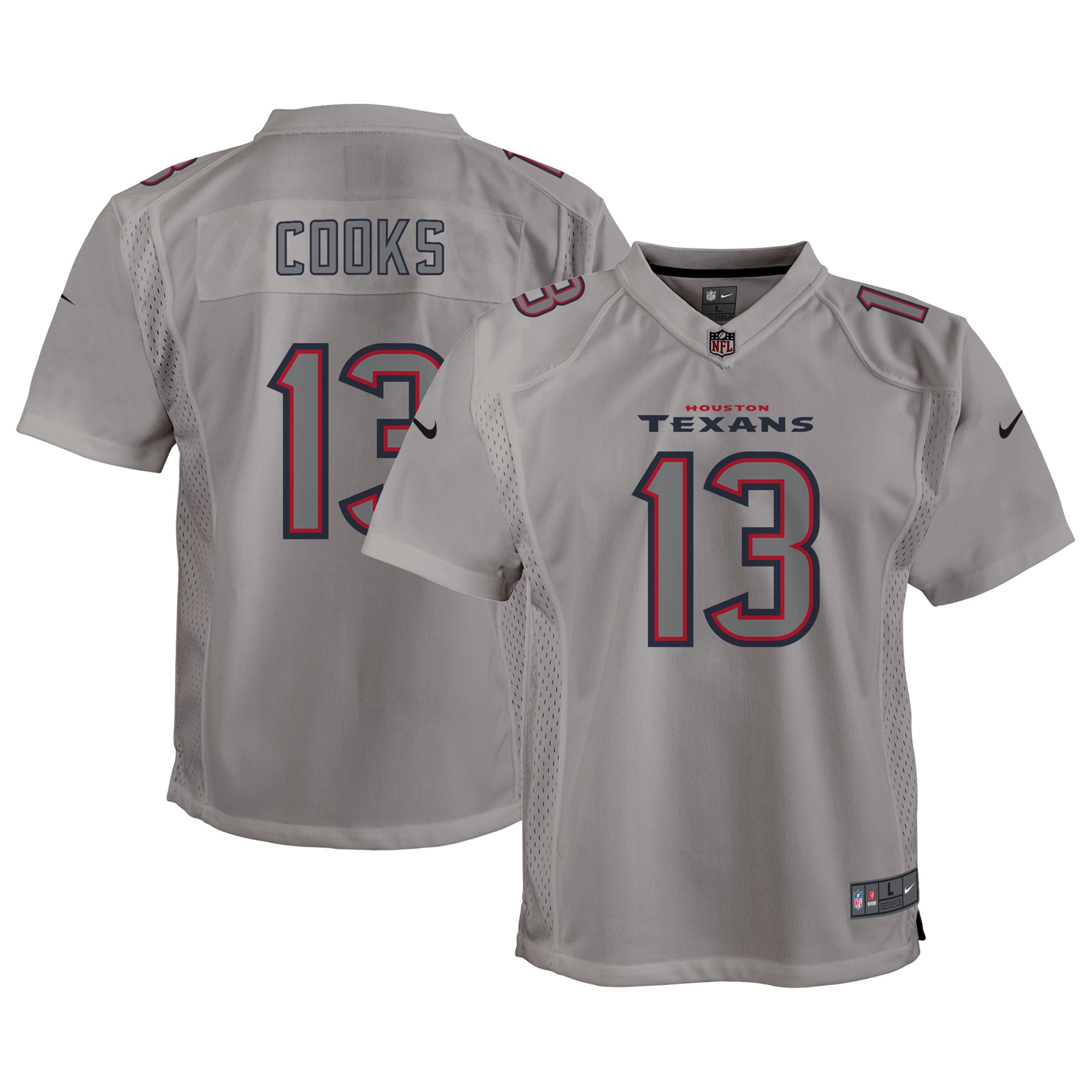 Youth Houston Texans Brandin Cooks Gray Atmosphere Game Jersey