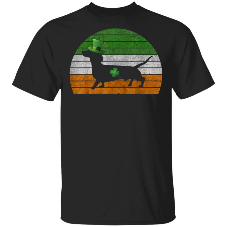 Vintage Irish Flag Dachshund St Patricks Day TShirt