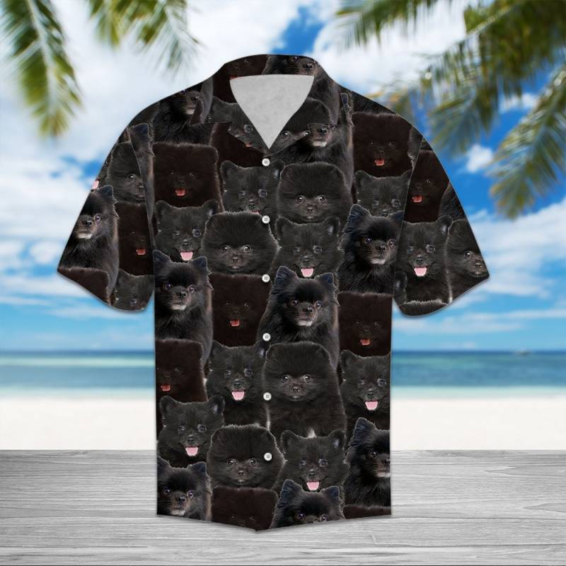 Black Pomerian Awesome Hawaiian Shirt Ha23799