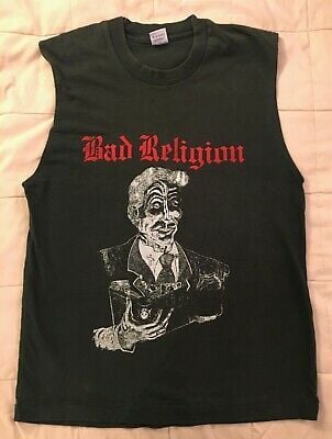 Bad Religion 1990 Vintage T Shirt M Epitaph No Control Concert Tour Punk Rock 8127