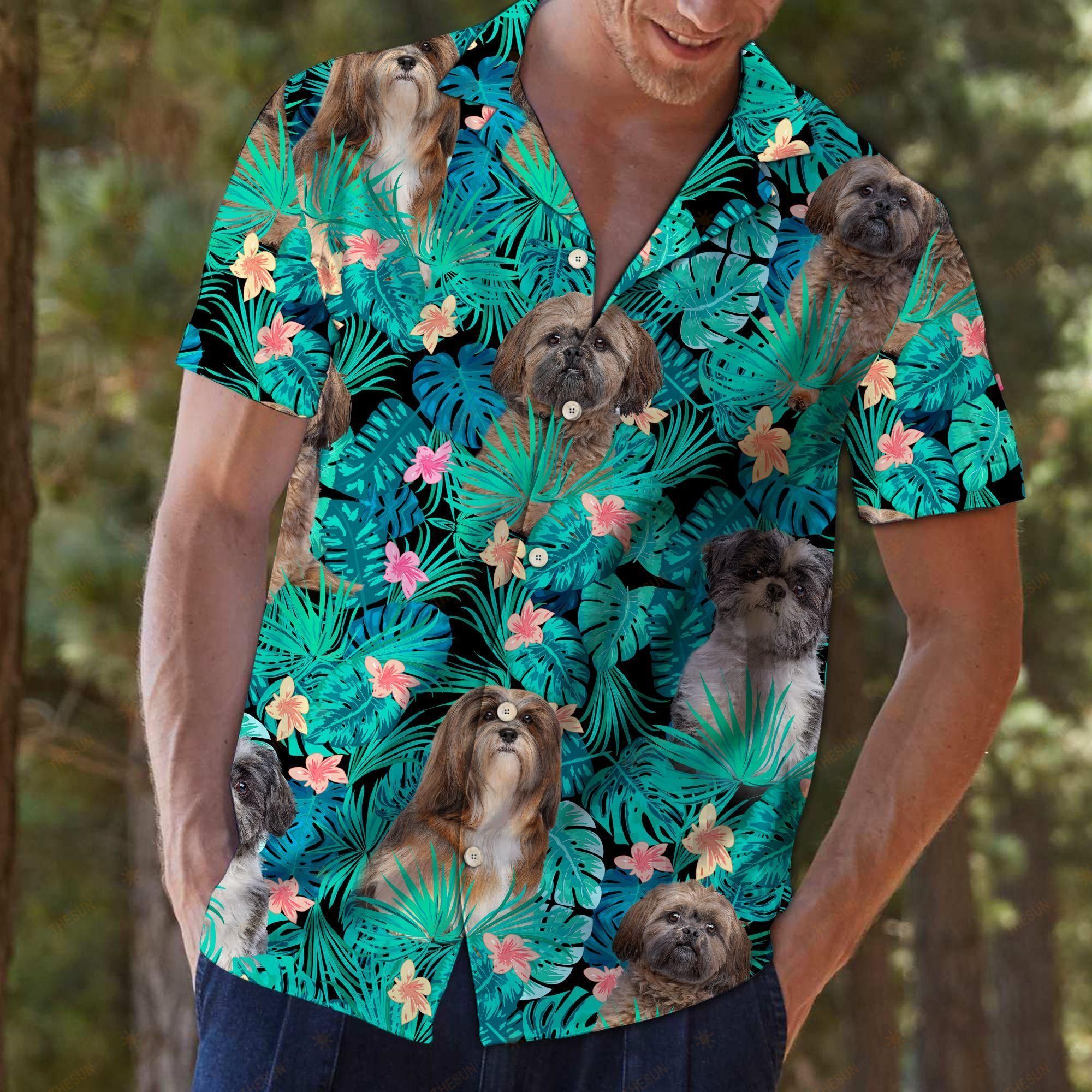 Lhasa Apso Tropical Hawaiian Shirt Ha46649