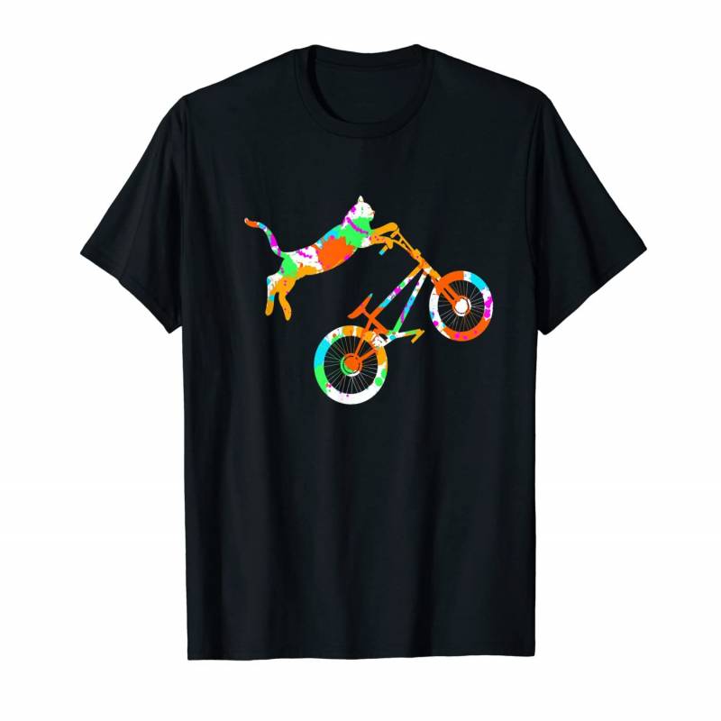 Cat Bike Shirt Kitten Riding Bmx Bicycle Stunt Gift Idea