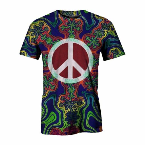 Hippie Pin On Peace 3D All Over Printed Shirts For Men And Women, Gift For Hippie Lover, Hippie Soul