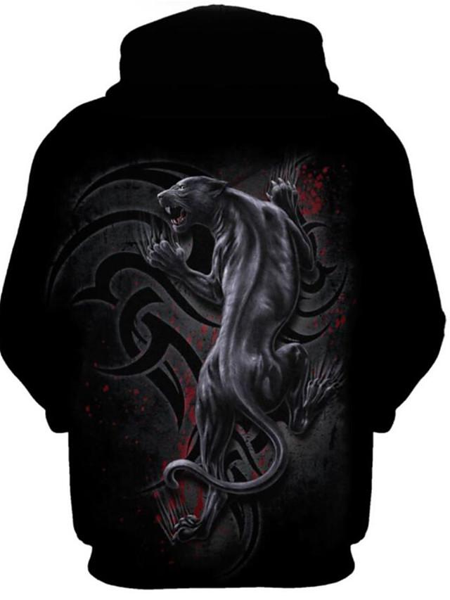 3D Printed Cartoon Beast Wild Animals Casual Hoodie – Basic Hooded Pullover