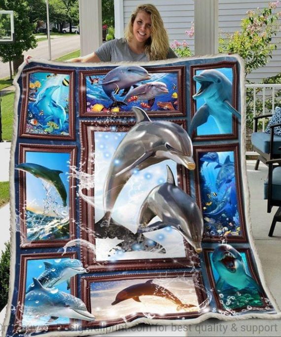 Dolphin Smile Sherpa And Quilt Blanket Ln