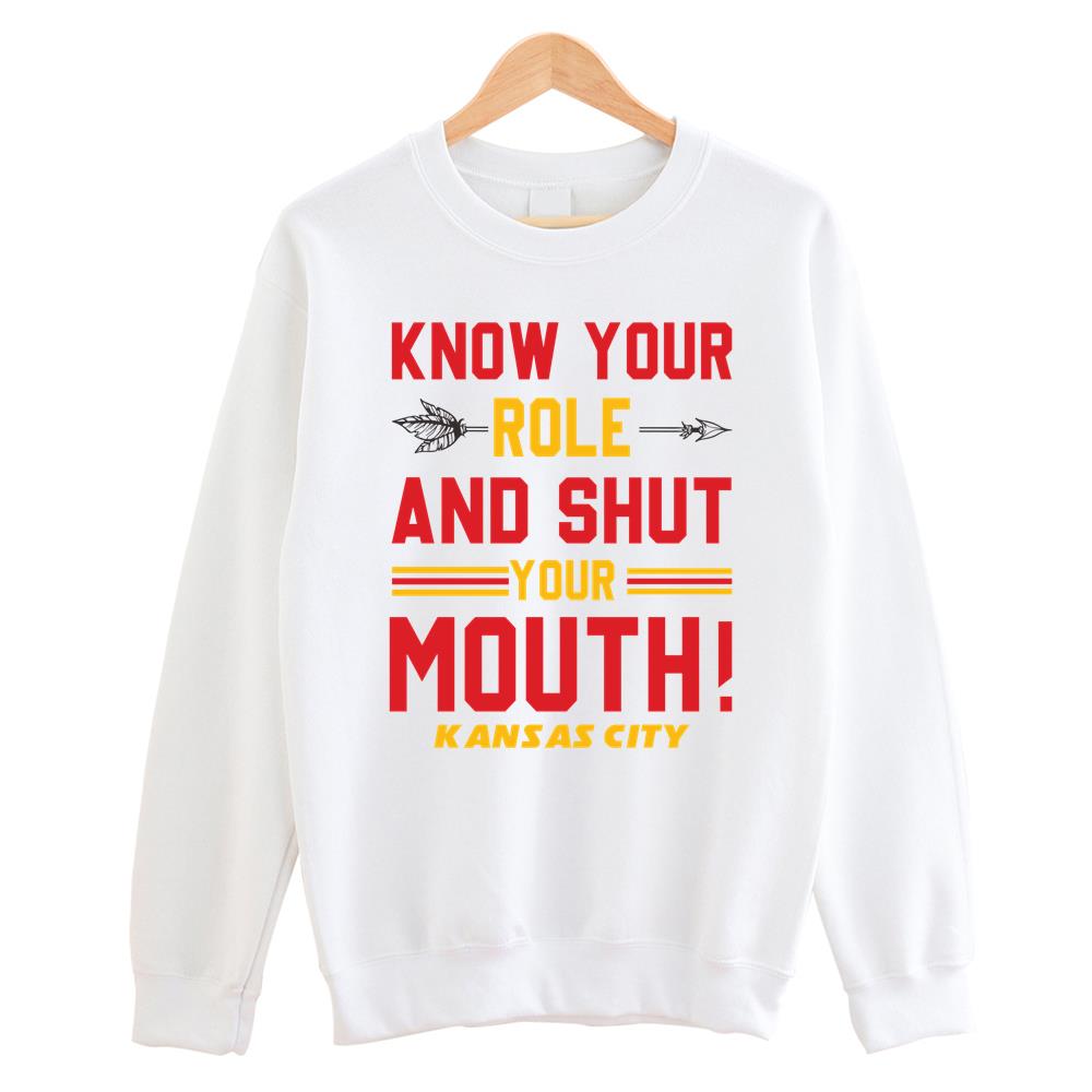 Know Your Role Kc- Kansas City Fan Apparel Crewneck Sweatshirt