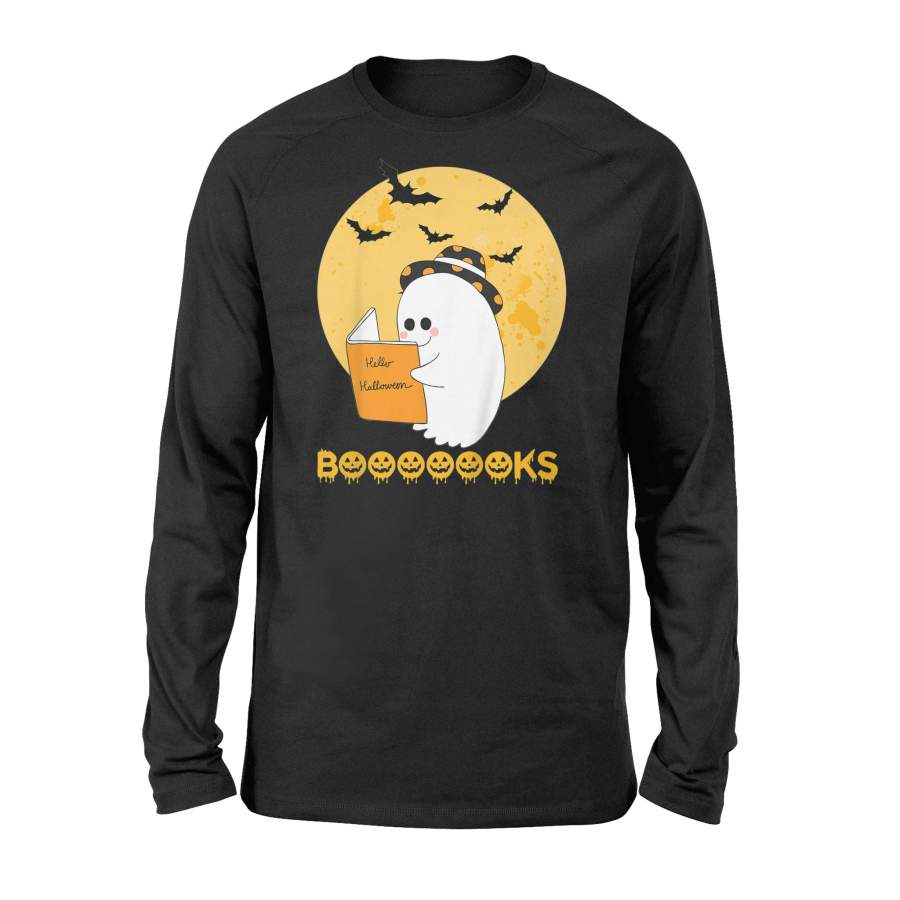 Booooooks Shirt Boo Read Books Halloween – Premium Long Sleeve