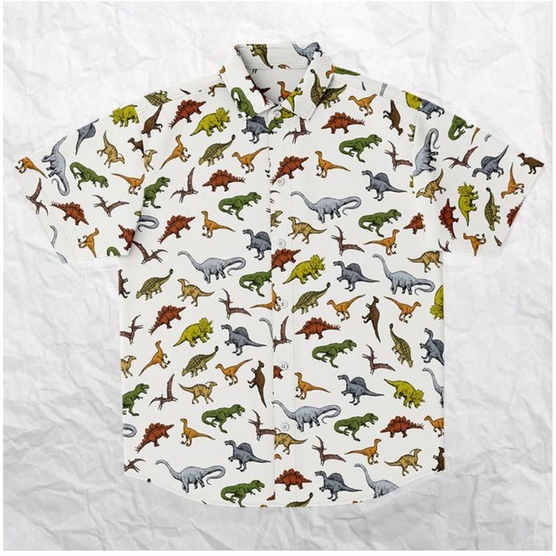 Dinosaurs Multicolor Best Design Hawaii Shirt Ha98759