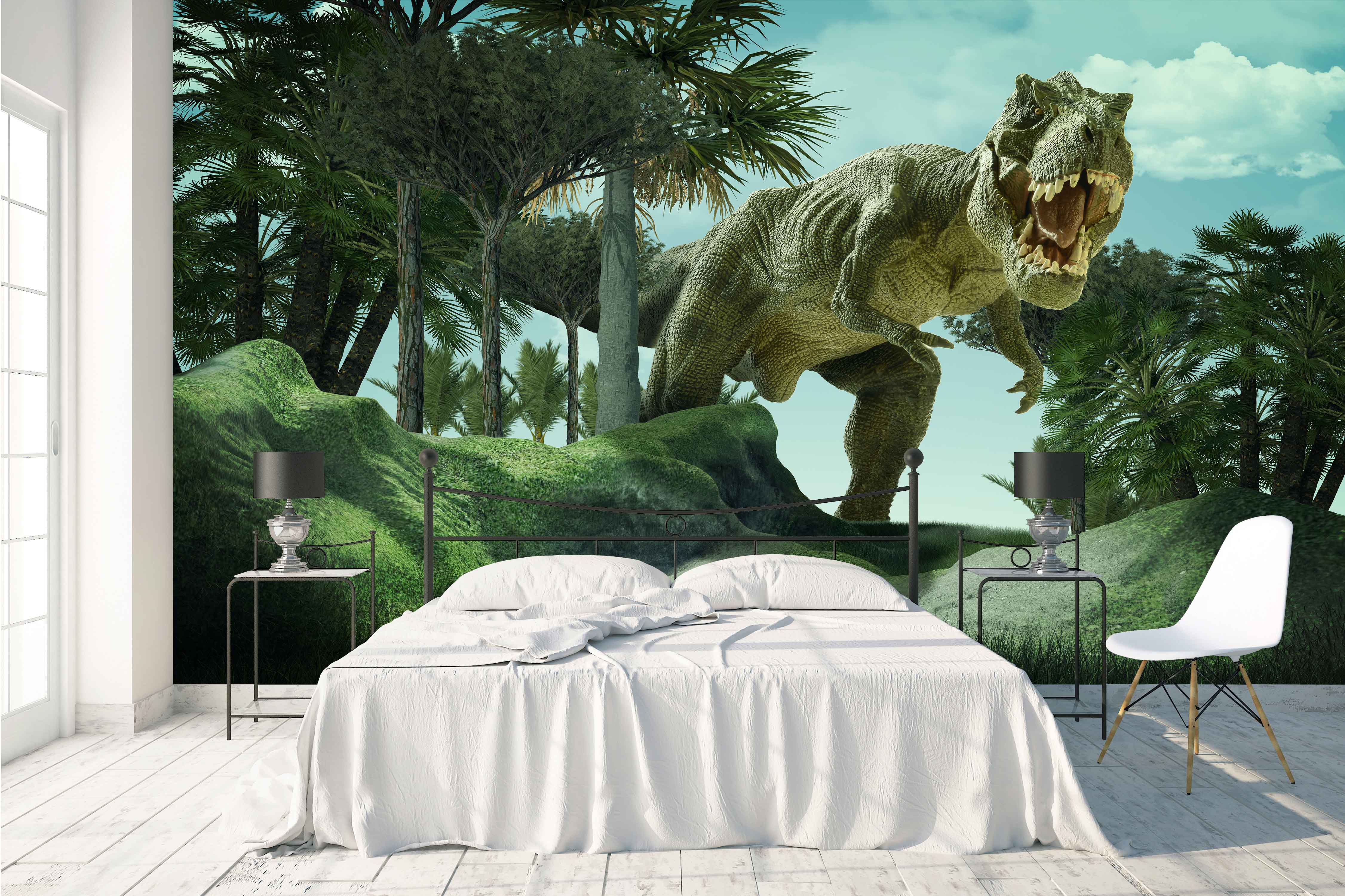 3D Dinosaur Jurassic Wall Mural Wallpaper 43