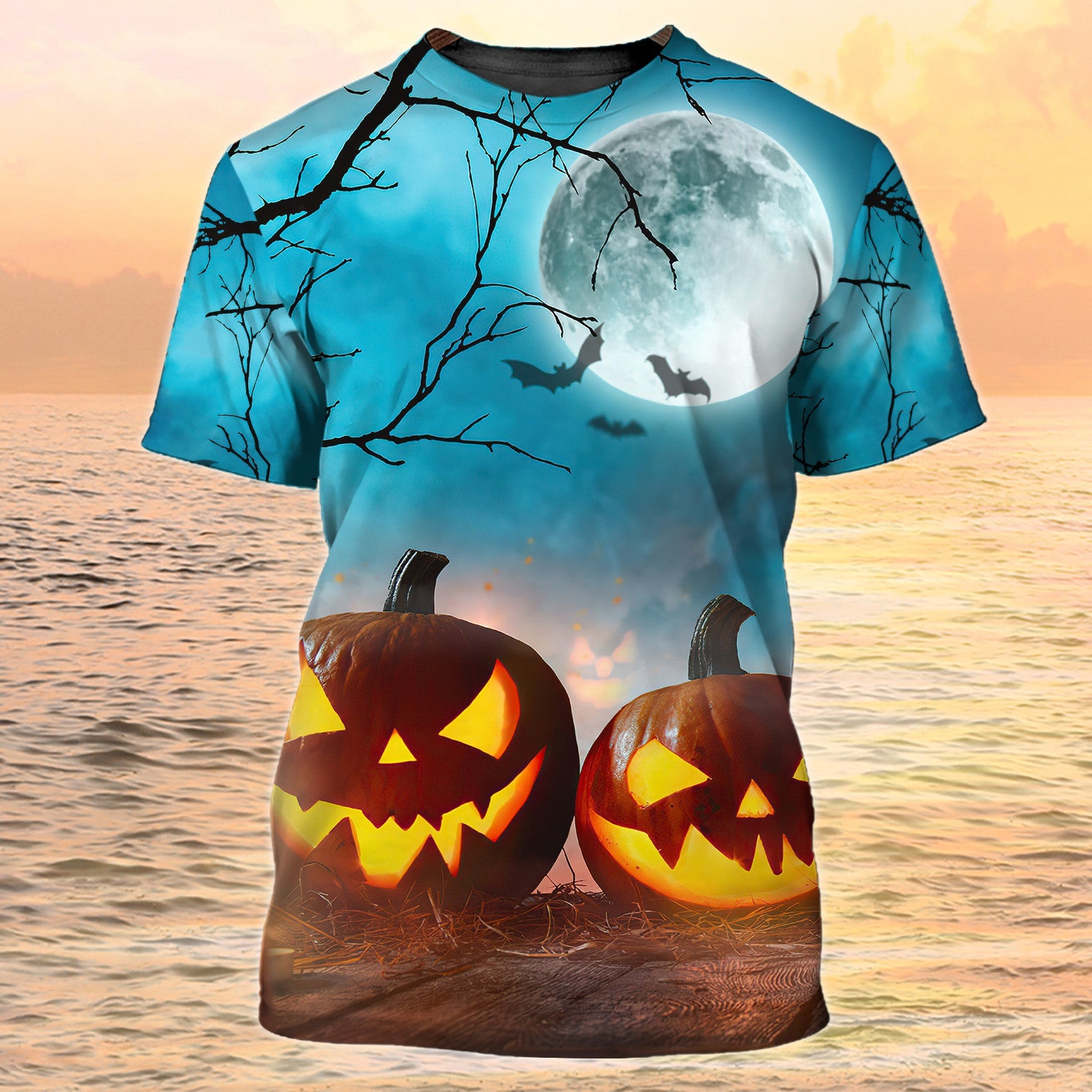 3D Pumpkin Light Sublimation On Halloween Tshirt Halloween Shirts Gift For Halloween