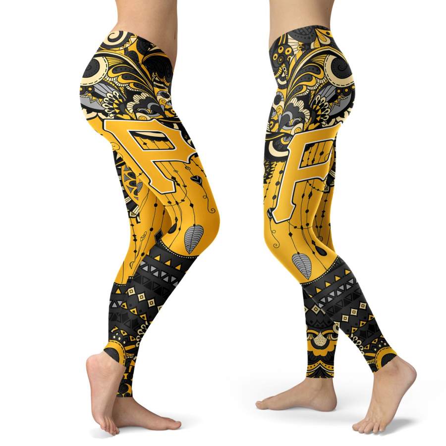 Boho Pittsburgh Pirates Leggings With Fantastic Art