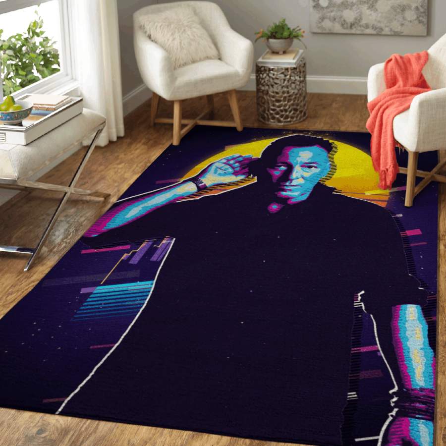 Bruce Springsteen The Boss Pop Art Area Rug