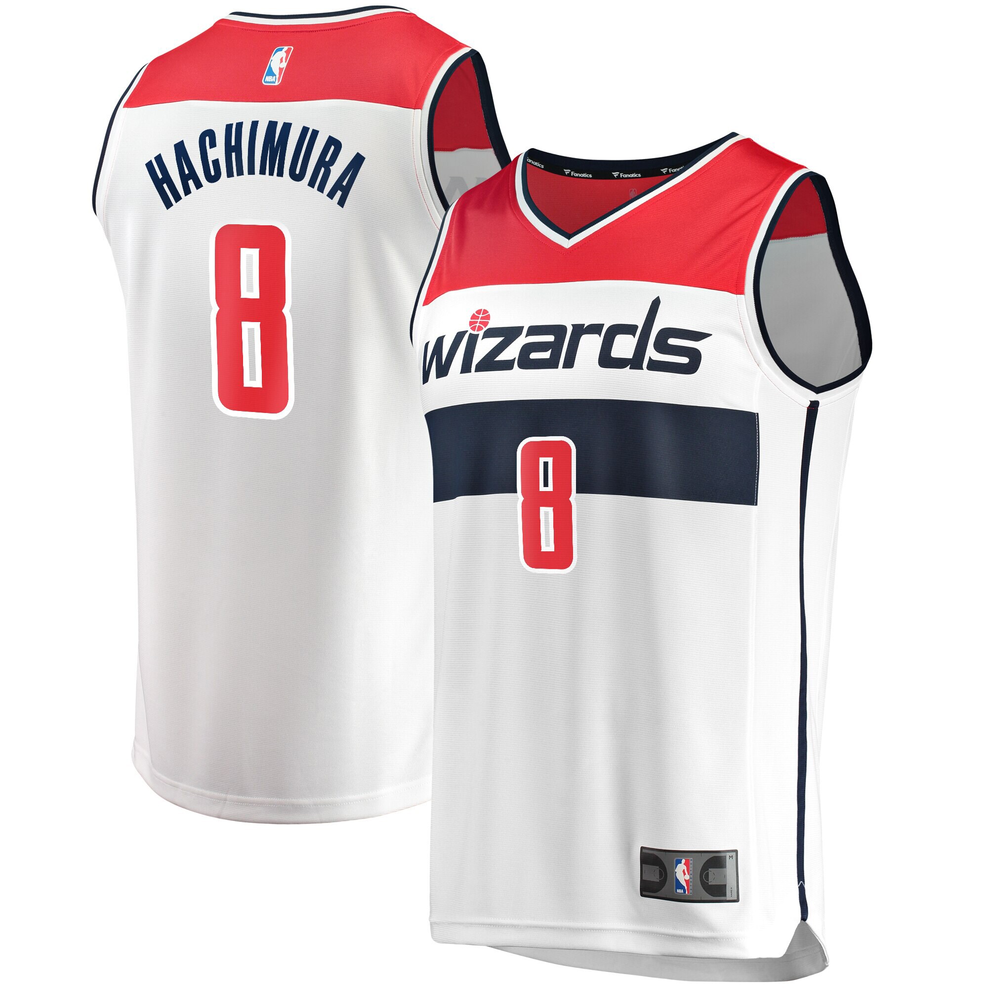 Rui Hachimura Washington Wizards Fast Break Player Jersey – Association Edition – White