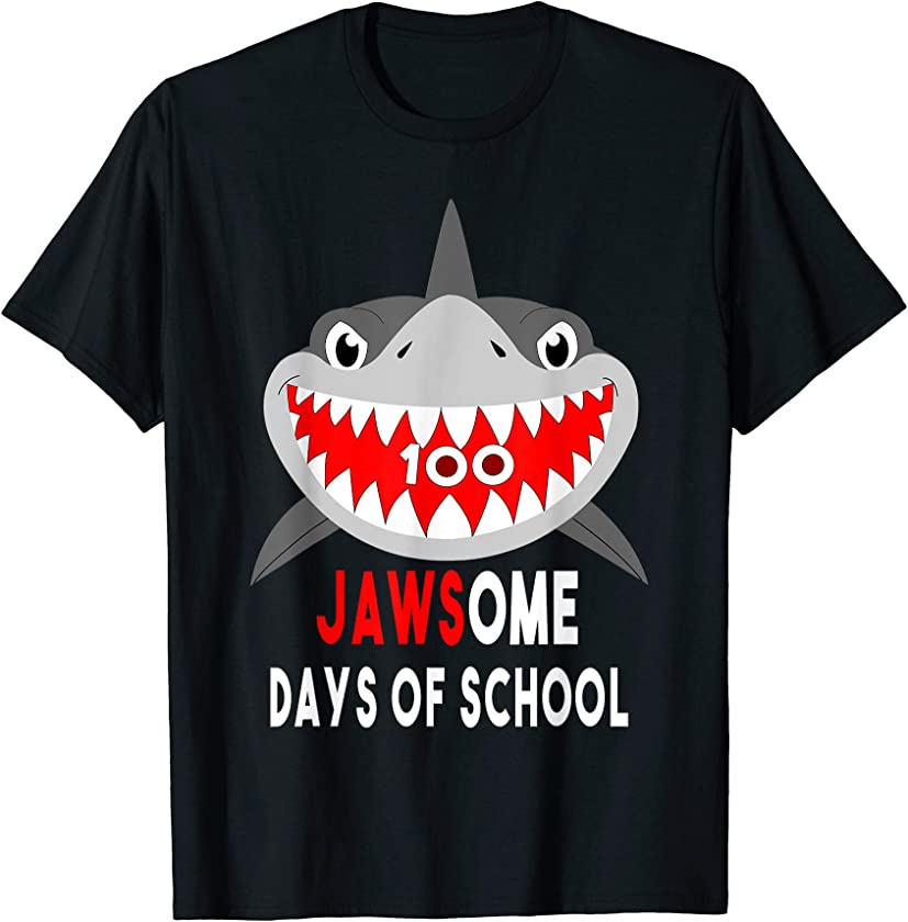 Shark Jawesome 100 Days School Shirt Cute Funny Gift Outfit T-Shirt