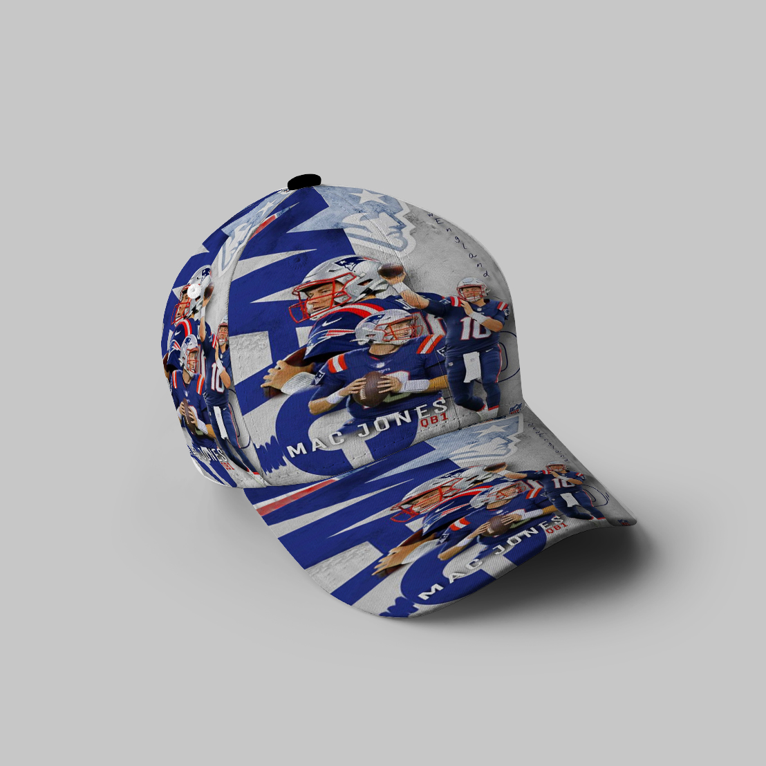 New England Patriots Mac Jones2 3D Printing Baseball Cap Classic Hat