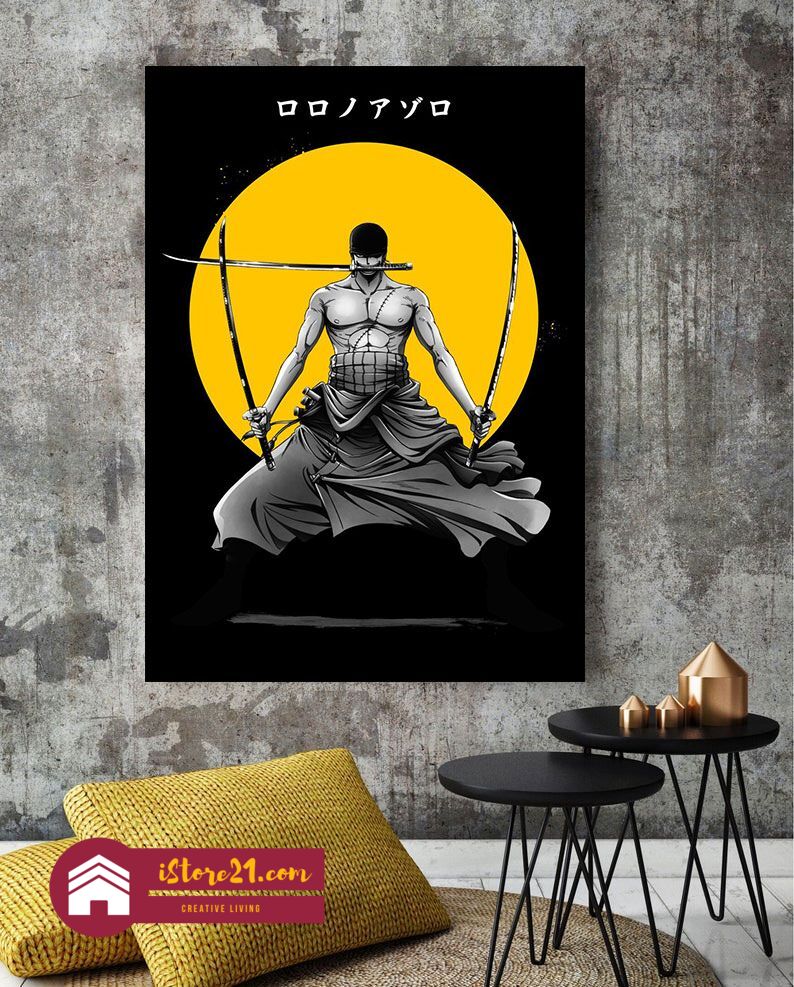 Roronoa Zoro Canvas Poster Gift For Fan, Friends, Home Decor, Wall Art