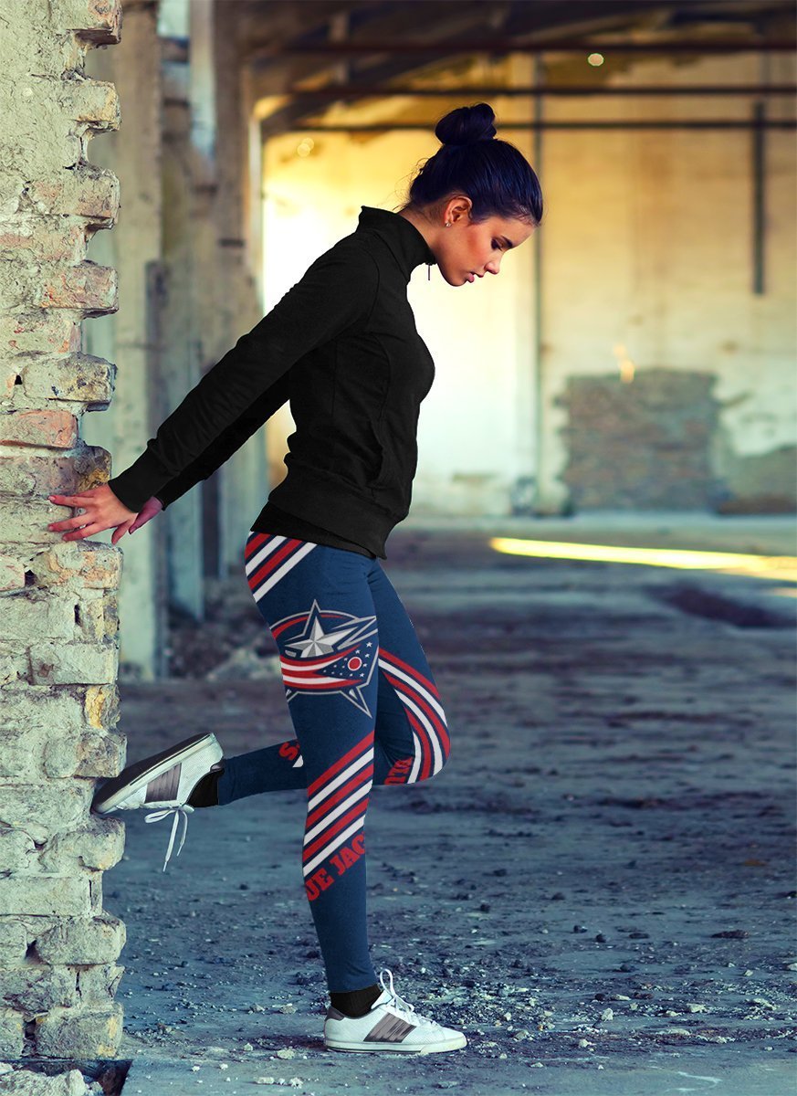 The Beautiful Attractive Columbus Blue Jackets Leggings