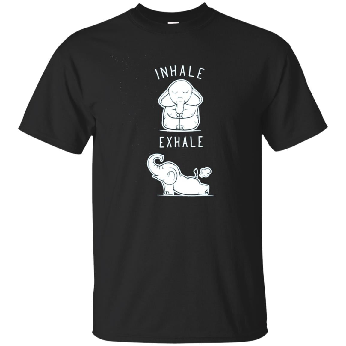 Yoga T Shirt Funny Elephant Inhale Exhale Yoga T Shirt