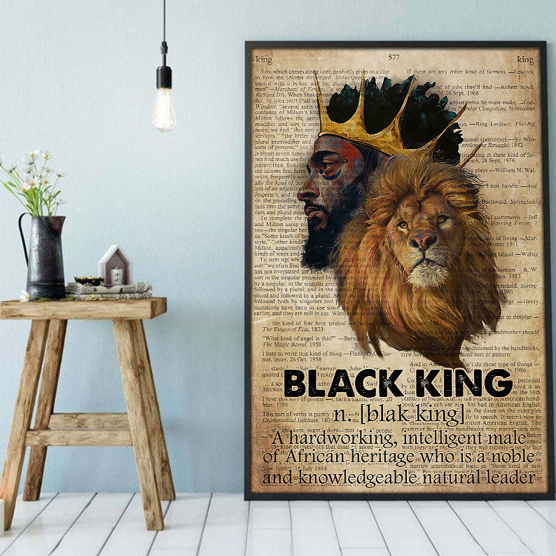 South Africa Custom Canvas Prints Perfect African American Black Art Poster Art Print Afro Women Black King Appealing Canvas Wall Art