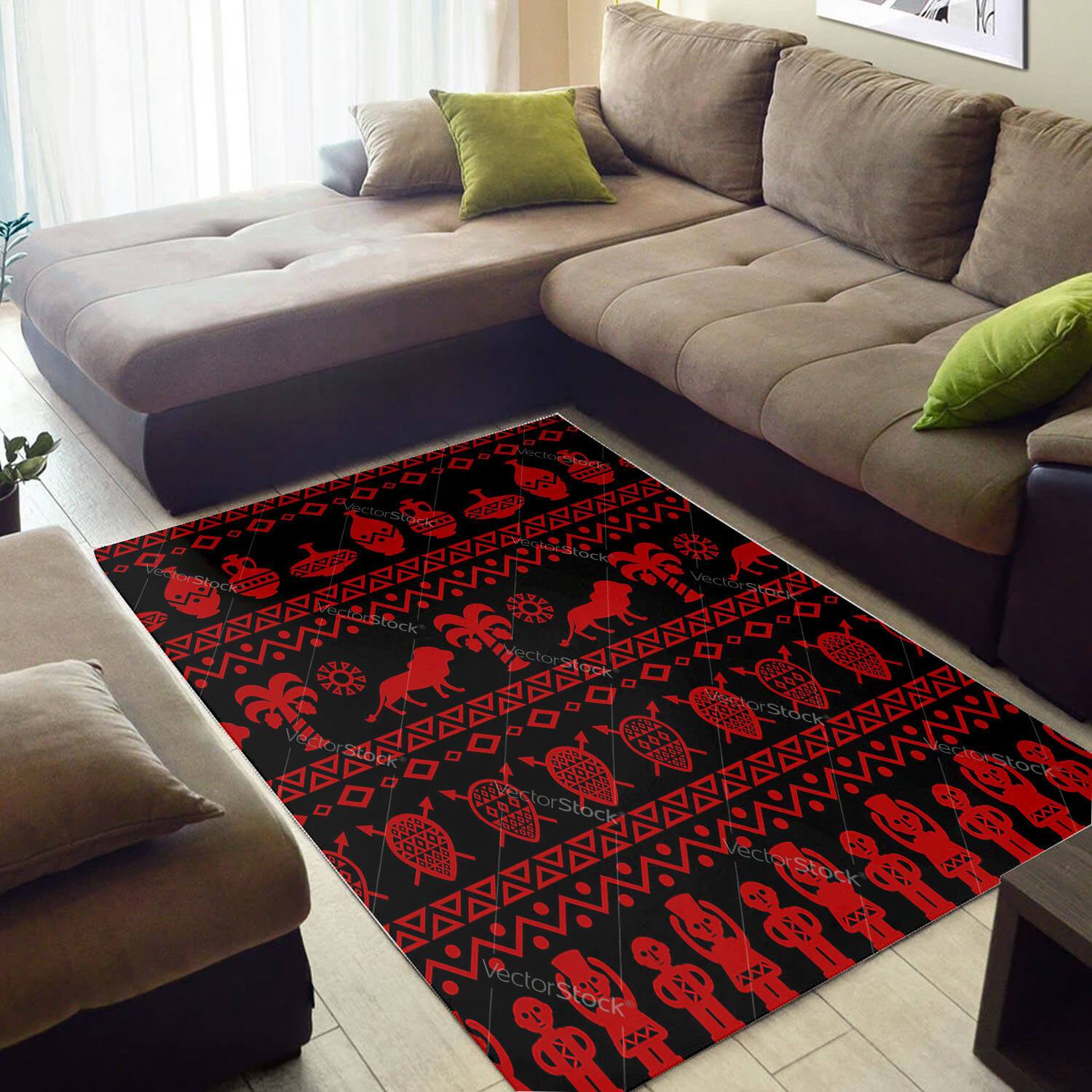 Cool African Rug Adorable African Afrocentric Art African Large Rug African Inspired Home Decor WBG3451