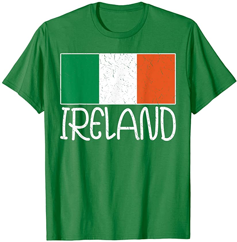 Vintage Ireland Flag Graphic Saint Patrick’s Day Irish Men T-Shirt