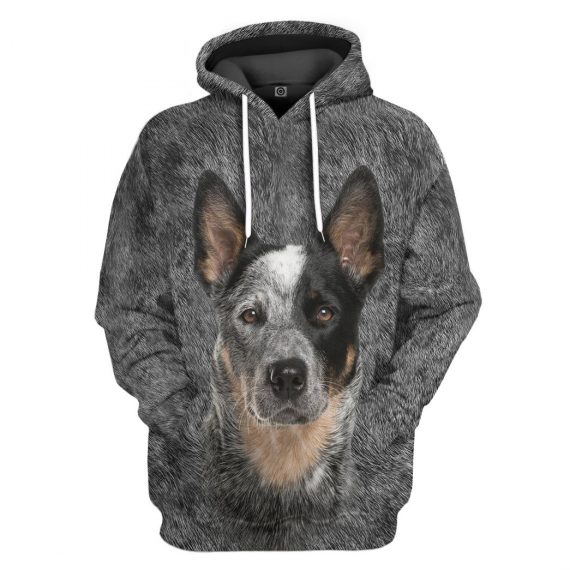 3D Australian Cattle Dog Front And Back All Over Print Unisex Hoodie For Dog Lovers