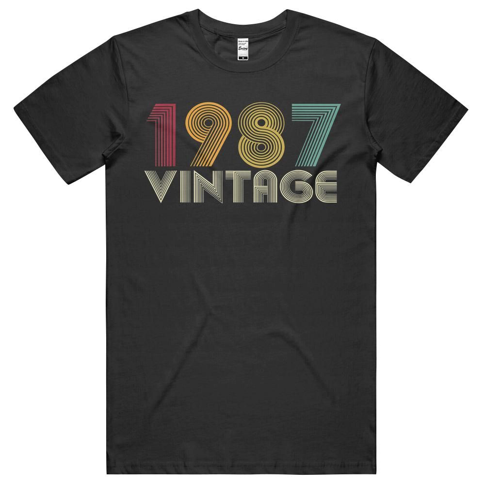 34th Birthday Gift 34 Years Old Men Women Retro Vintage 1987 Unisex Shirt