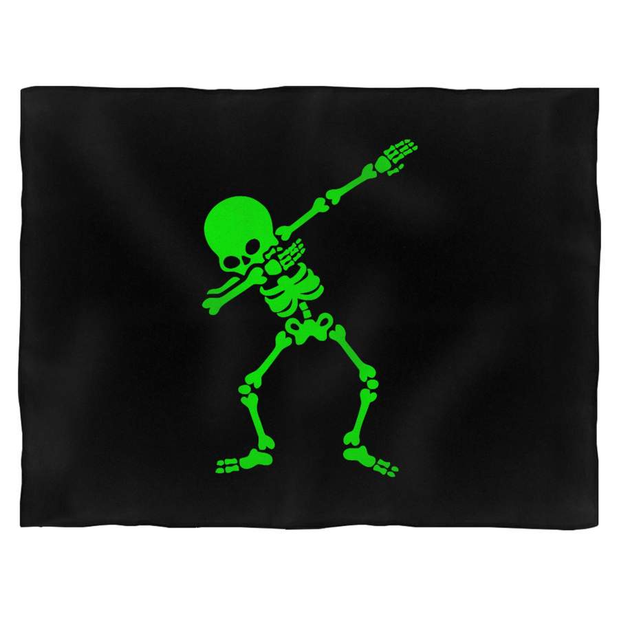 Dab Dabbing Skeleton Halloween Blanket