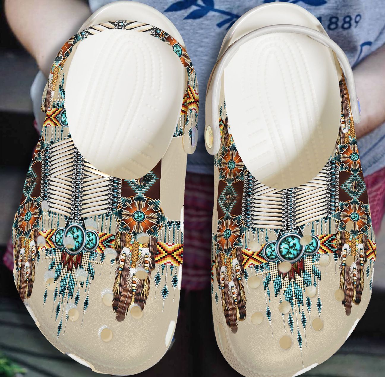 Native American Personalized Clog, Custom Name, Text, Color, Number Fashion Style For Women, Men, Kid, Print 3D