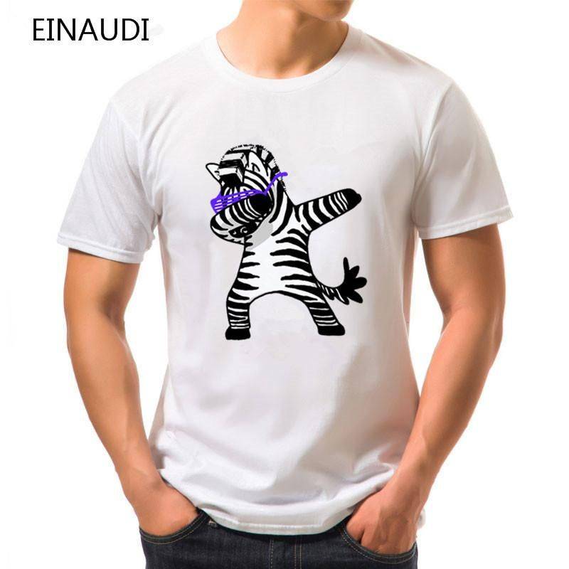 Dance Funny T-Shirt DAB Unicorn Cat Zebra Panda Dog Rabbit T Shirt Short Sleeve Hip Hop Tops t shirt