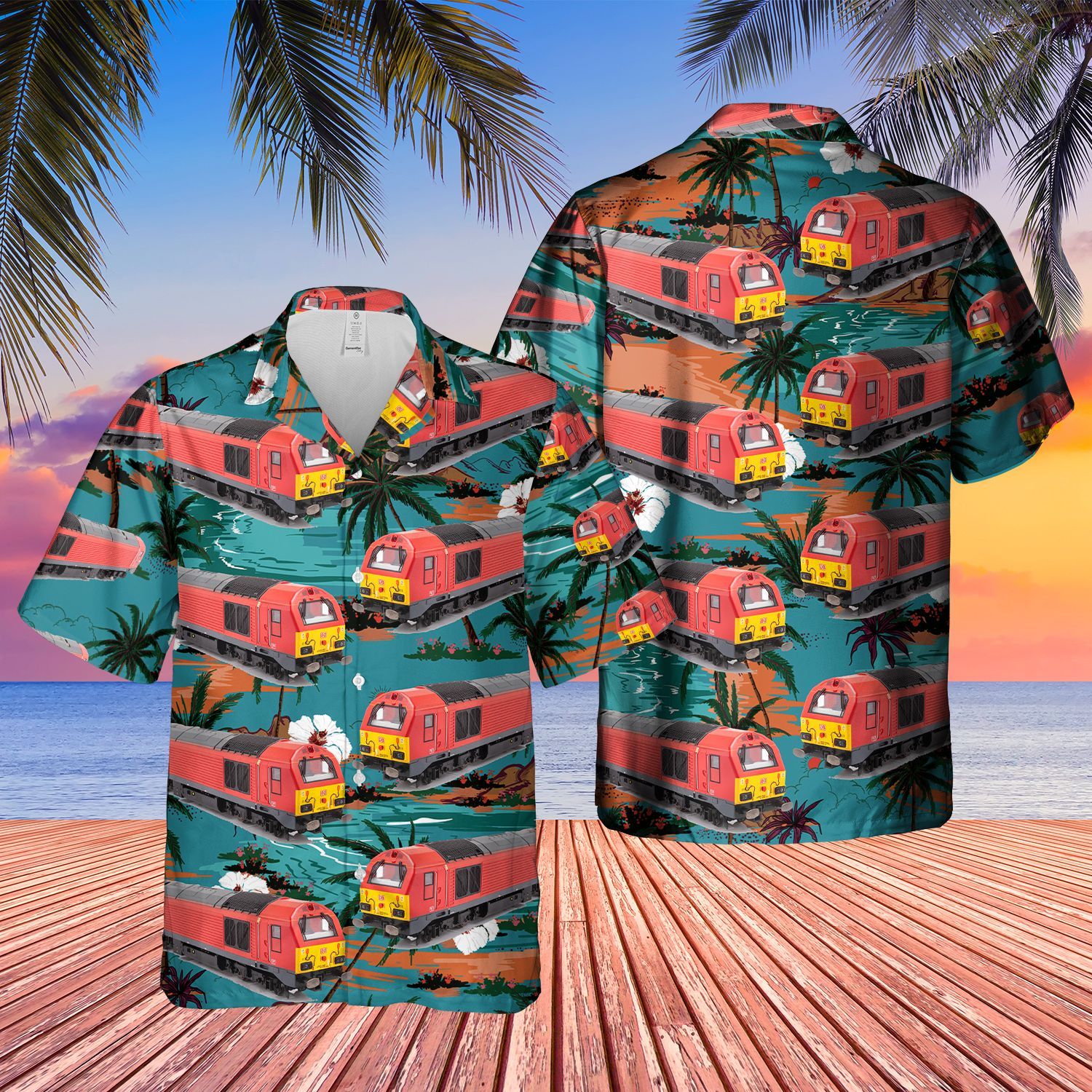 Class Locomotive Train Blue Unique Design Unisex Hawaii Shirt For Men And Women Ha77854