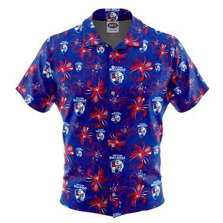 Western Bulldogs Hibiscus Hawaii Shirt Ha18298